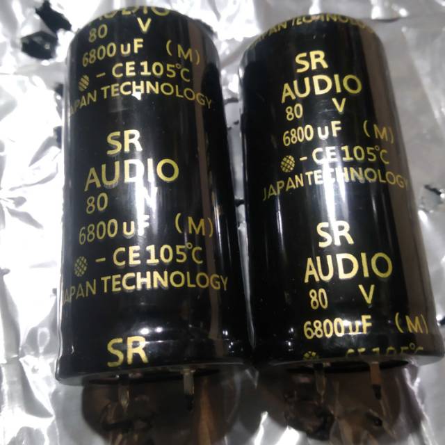 2x kapasitor elco 6800/80v SR AUDIO