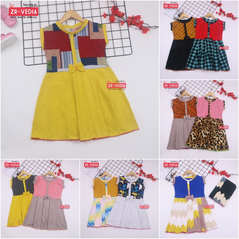 Dress Lala uk 5-6 Tahun TYPE C / Dres Fashion Kids Perempuan Baju Anak Cewek Gaun Pesta Import