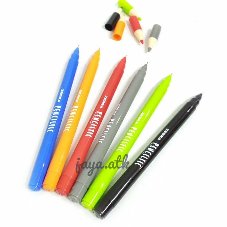 PENCILTIC ZEBRA PENSIL TIC PEN PULPEN WARNA WARNI PENSILTIC 0.4 MM BALLPOINT WARNA TOP ZAI