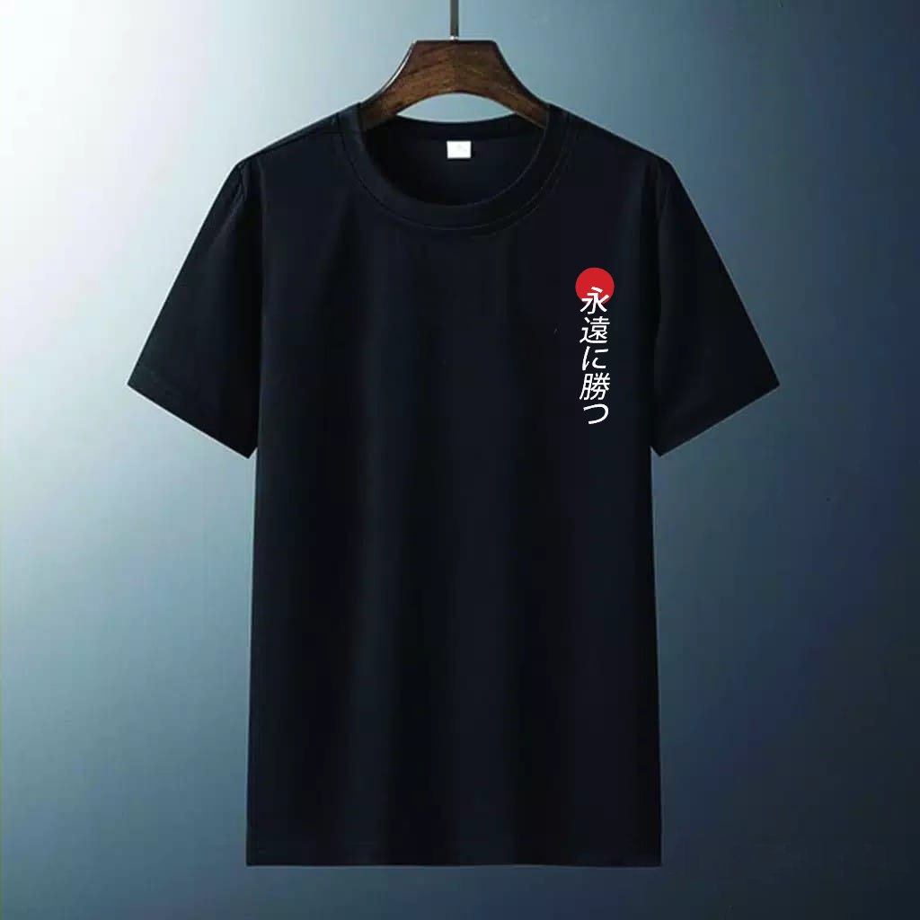 KAOS PRIA PREMIUM / KAOS MOON JAPAN / KAOS TULISAN JEPANG / BISA COD / KAOS PRIA DISTRO SABLON DIGITAL