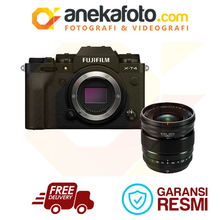 Fujifilm X-T4 Kit XF 16mm F/1.4 Kamera Mirrorless