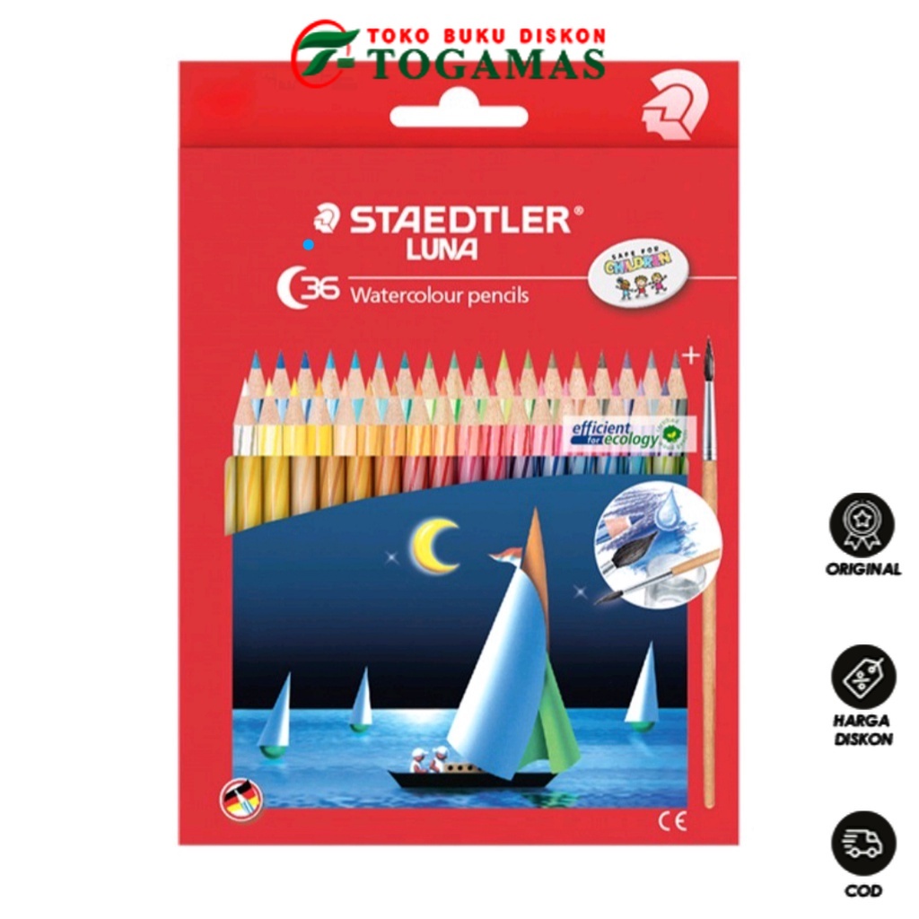 

BEST SELLER !! PENSIL WARNA LUNA WATERCOLOUR 137 10 C36 PENDEK STAEDTLER