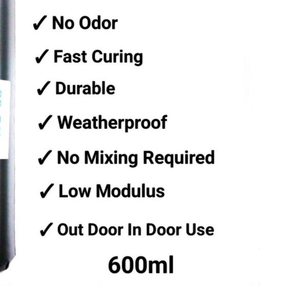 

Lem Silikon Sosis/Lem Silicone Sealant ELLPRO WS-85 Weatherseal 600ml - L.Grey/Abu Muda