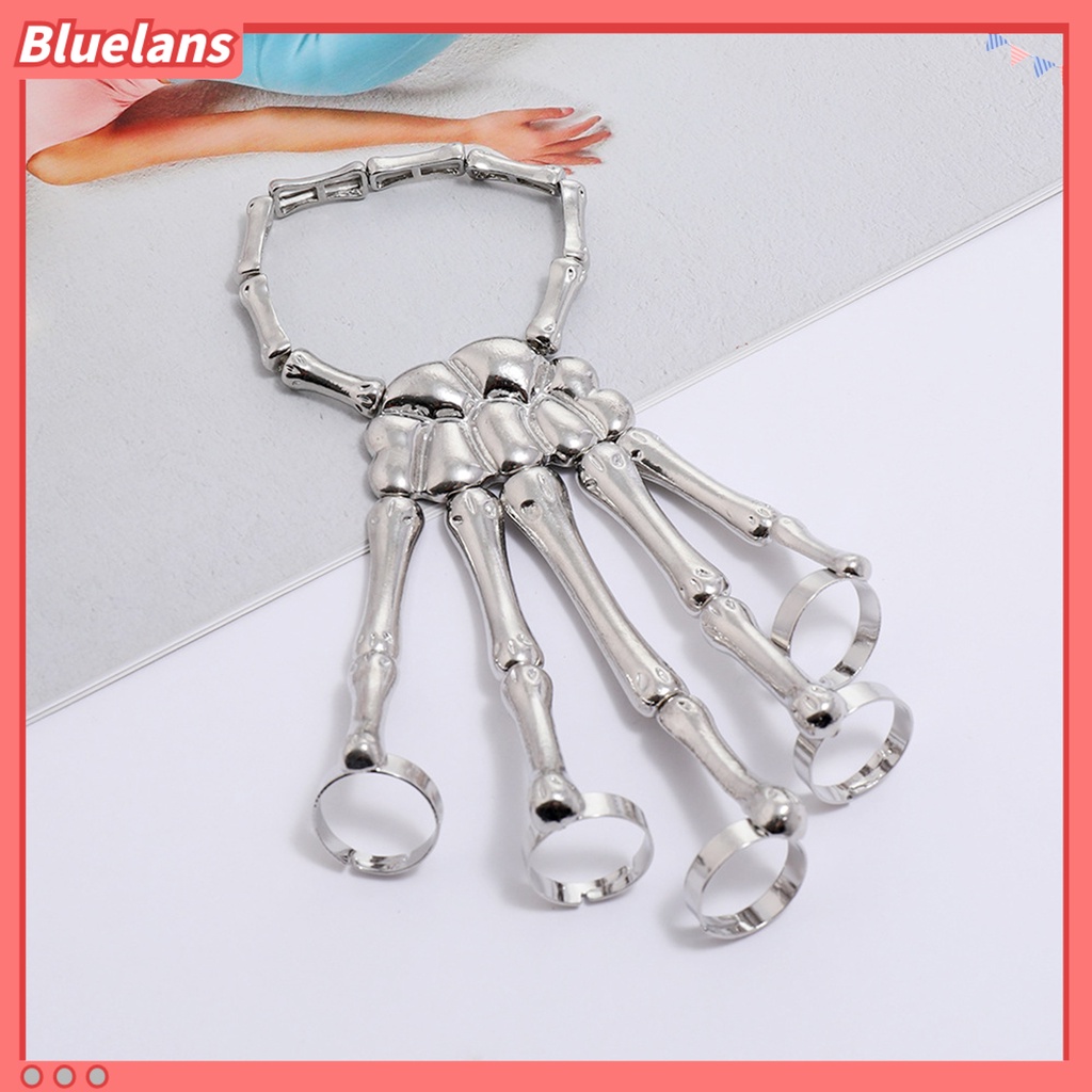 Bluelans Fashion Adjustable Skull Ghost Skeleton Finger Bracelet Hand Chain