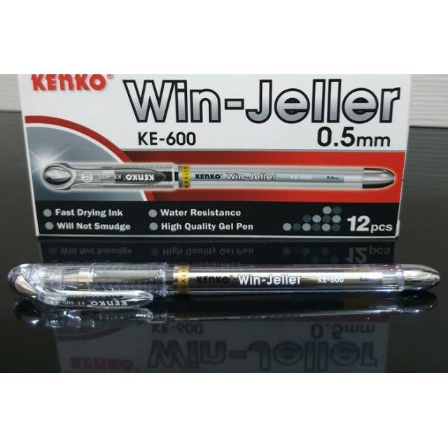 

Pulpen Gel KENKO Win Jeller KE-600 - 0.5 mm Isi 12 pcs