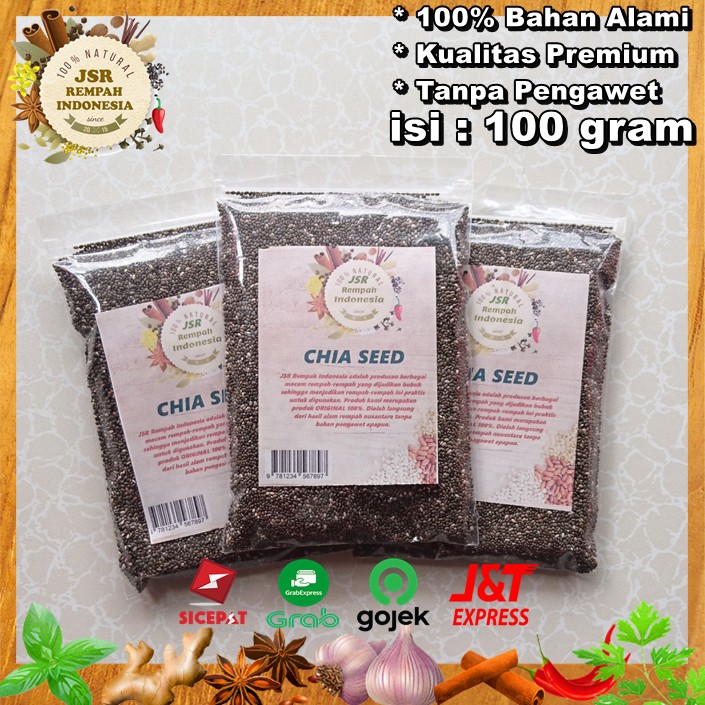 

CHIA SEED MEXICO ORGANIC ASLI ISI 100 GRAM KUALITAS PREMIUM JSR REMPAH