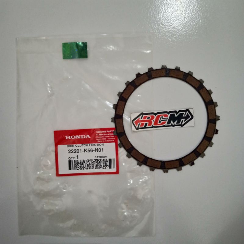 KAMPAS KOPLING DISK CLUTCH FRICTION HONDA SONIC SUPRA GTR ALL NEW CB 150 ORIGINAL AHM 22201-K56-N01