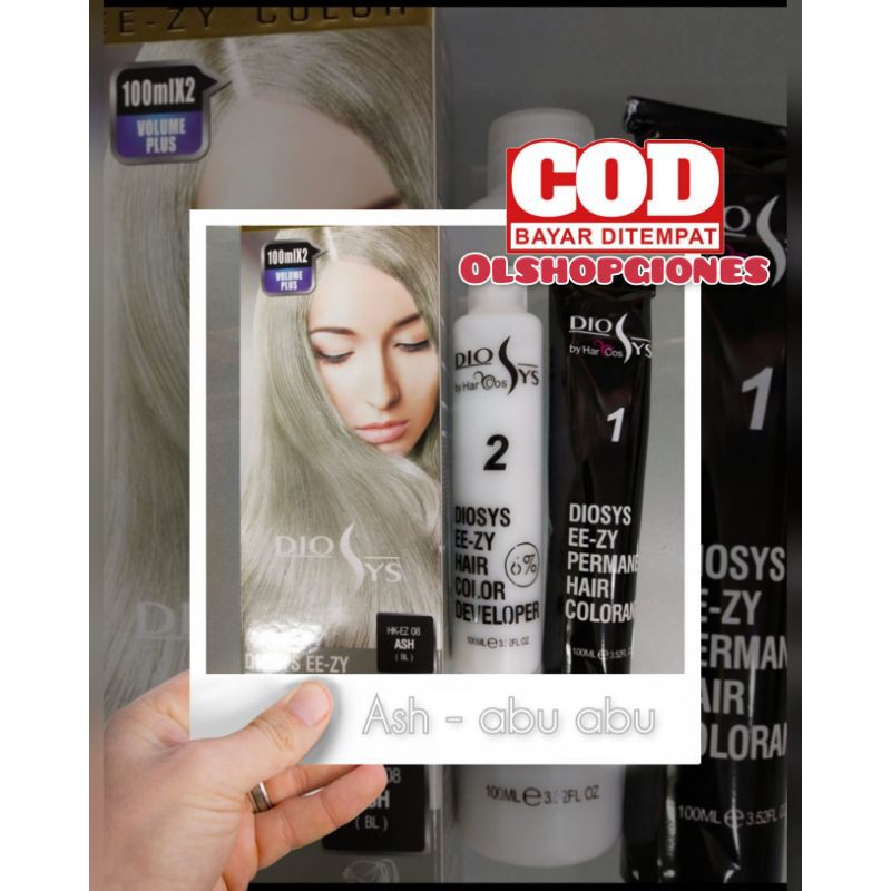 Cat Rambut Diosys ( cat 100ml + Oxydant 100ml) hair soColor developer bleaching grey