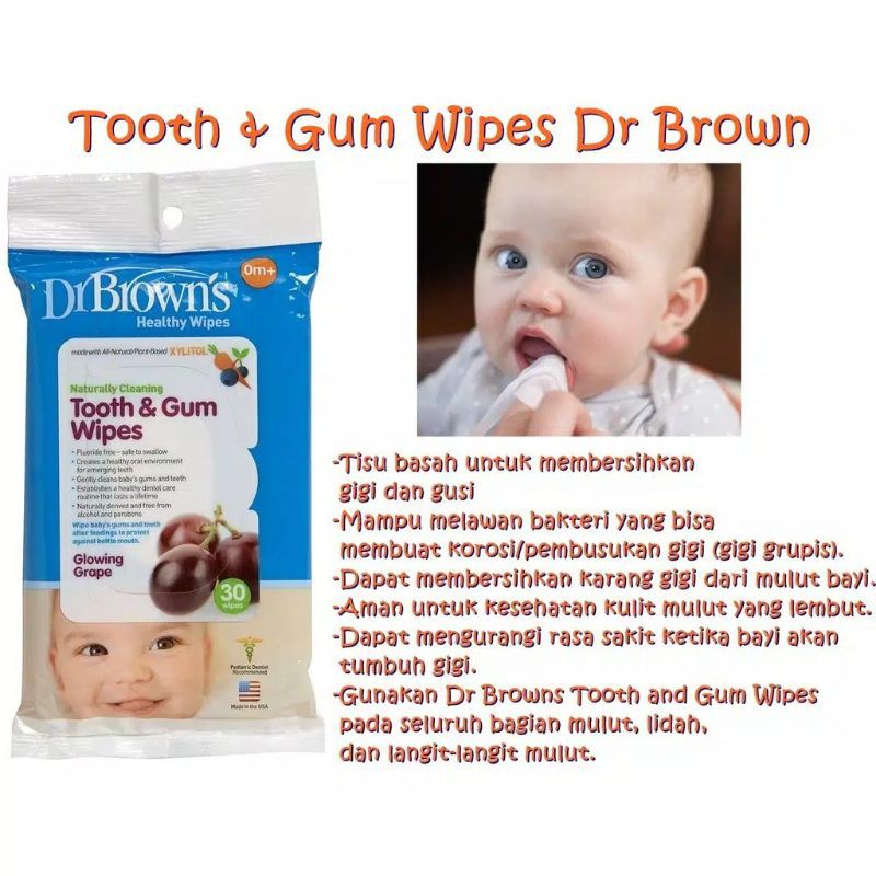 Dr. Browns Wipes Tooth and Gum