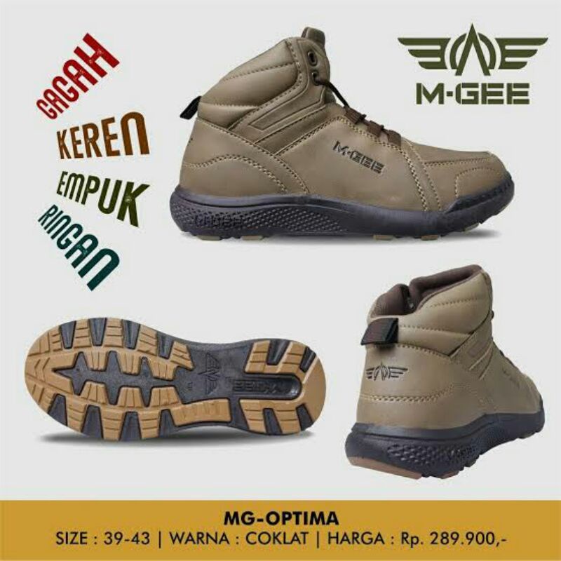 MGEE OPTIMA SEPATU BOOTS PRIA COKLAT SEPATU GUNUNG