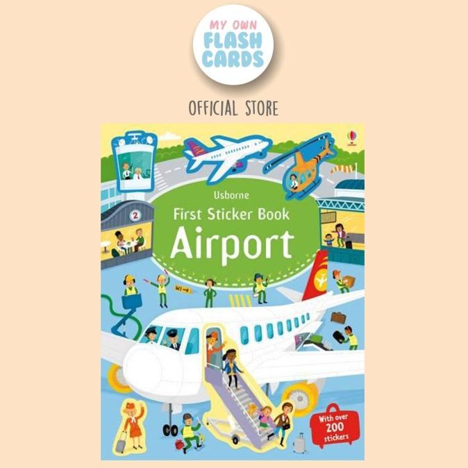 Usborne Sticker Book Airport - Activity Education - Buku Edukasi Impor