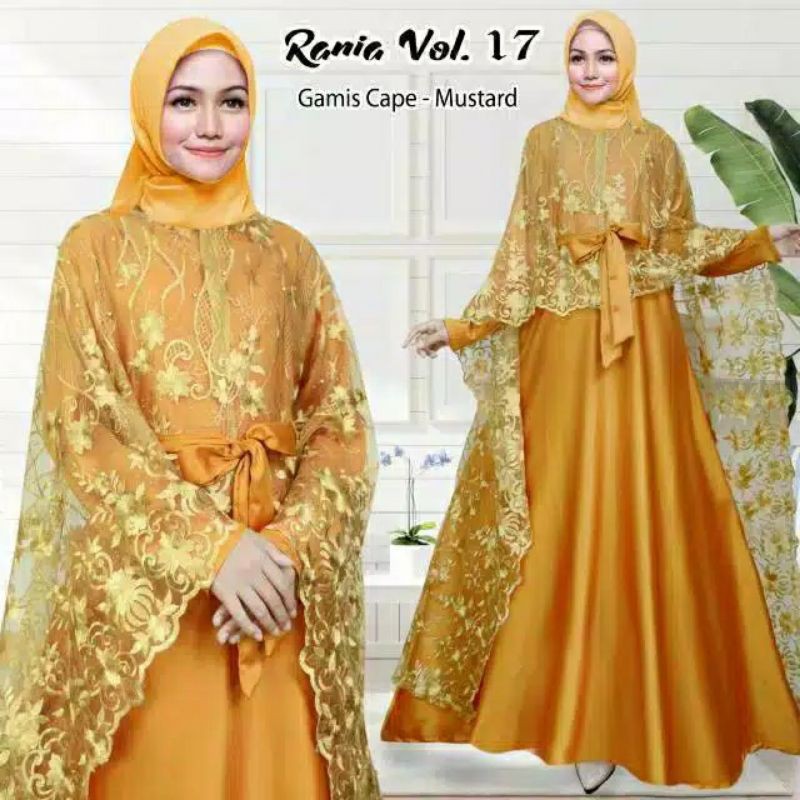 GAMIS SYAR'I RANIA MEWAH BROKAT IMPORT