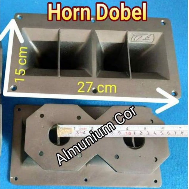 Horn Tweeter double 15x27 Almunium - Corong tweter driver twiter speaker