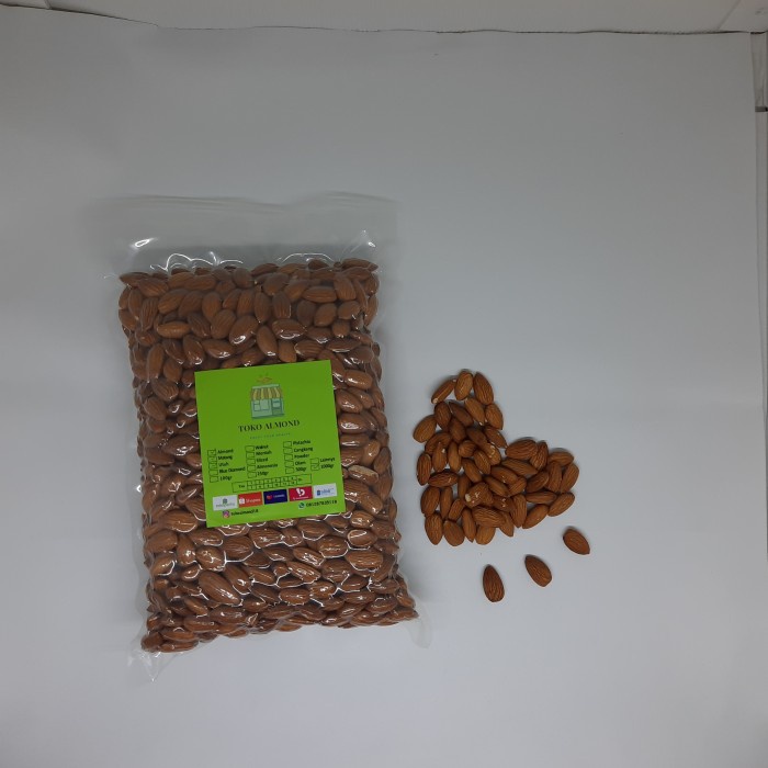 

4eh Kacang Almond Panggang Blue Diamond (Roasted) 1Kg 60Jhh