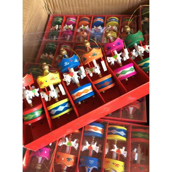 Mode Baru MINI CAROUSEL HADIAH/PAJANGAN CHRISTMAS TREE KOMEDI PUTAR CAKE TOPPER