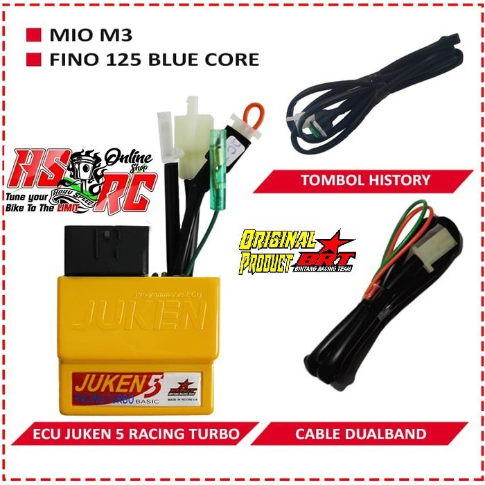 ECU Racing BRT JUKEN 5 Basic Racing Turbo MIO M3 FINO 125 Blue CORE Fi Injeksi Mio M3 FINO 125 ECM