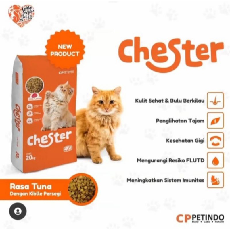 EKSPEDISI CHESTER 20KG TUNA FLAVOR MAKANAN KUCING