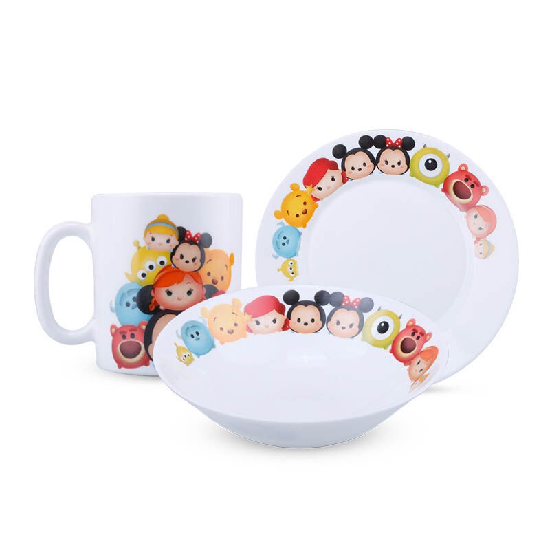 Mangkok Piring Makan Disney Breakfast set Tsum tsum Set of 3 - GMC1493 BRILIANT