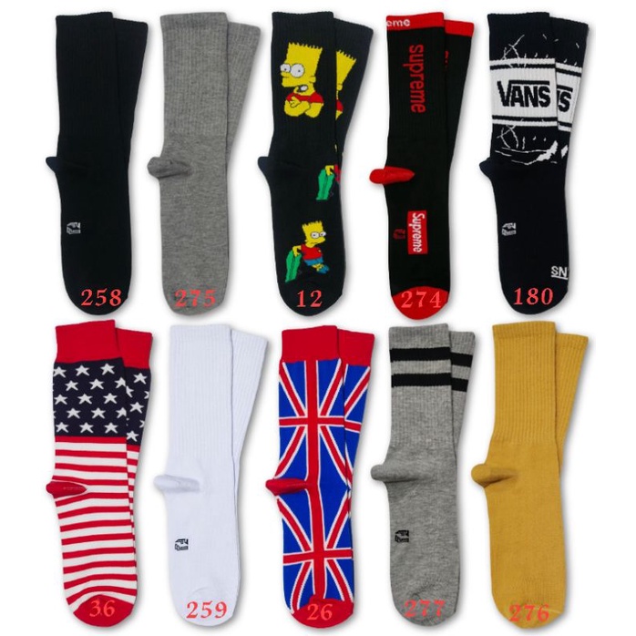 Kaos kaki oldschool motif skate / kaos kaki old school motif basket-3