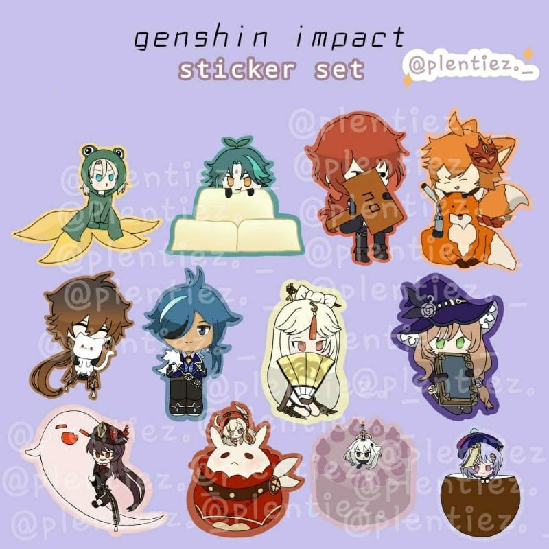 Genshin impact sticker set