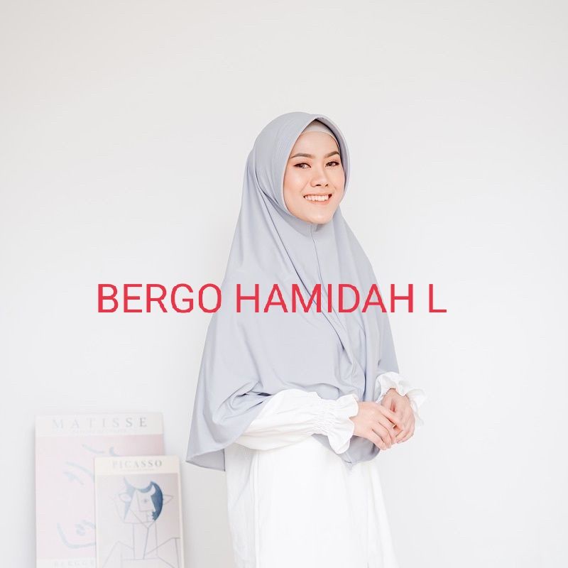 Jilbab bergo Hamidah Jersey ped jumbo L | Hijab Jersey Ukuran L