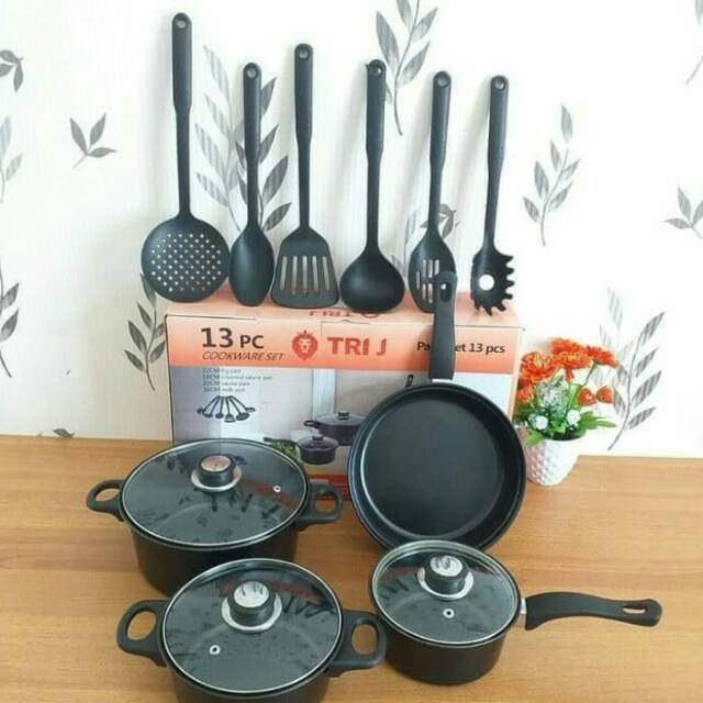 PANCI SET TEFLON COATING 13 PCS TRI J