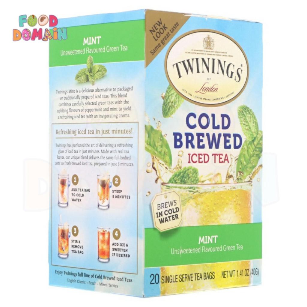 

Twinings Cold Brew Unsweetened Ice Tea Mint 20 Tea Bags 40gr