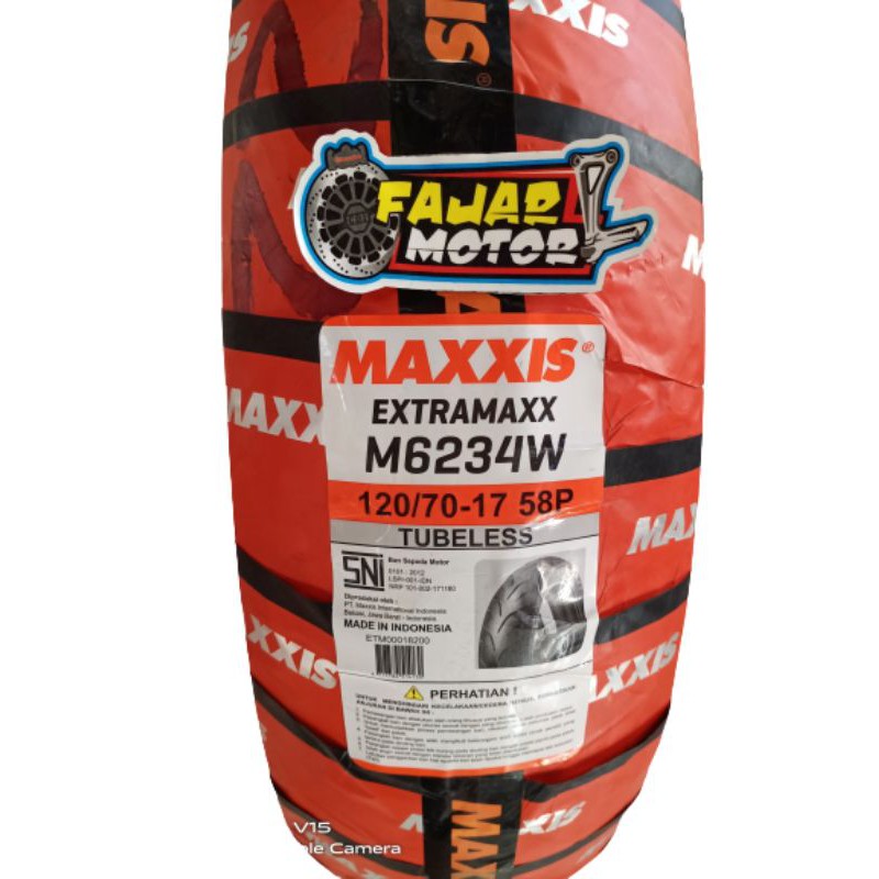MAXXIS BAN LUAR TYPE EXTRAMAXX M6234W 120/70-17 TUBELESS