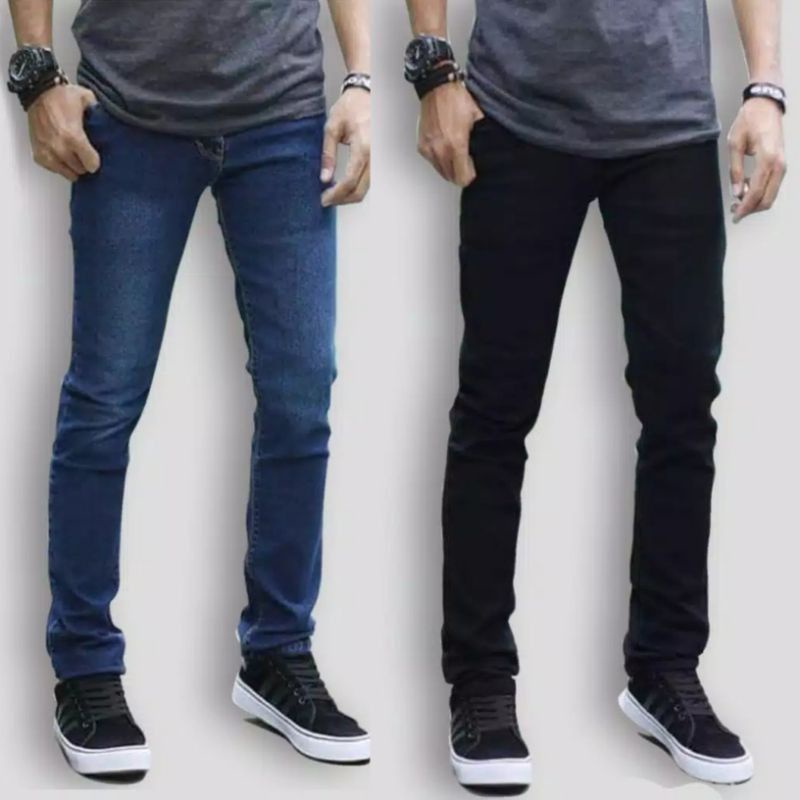 Celana Jeans Pensil Skinny Slimfit Panjang Slim Fit Hitam Pria Premium