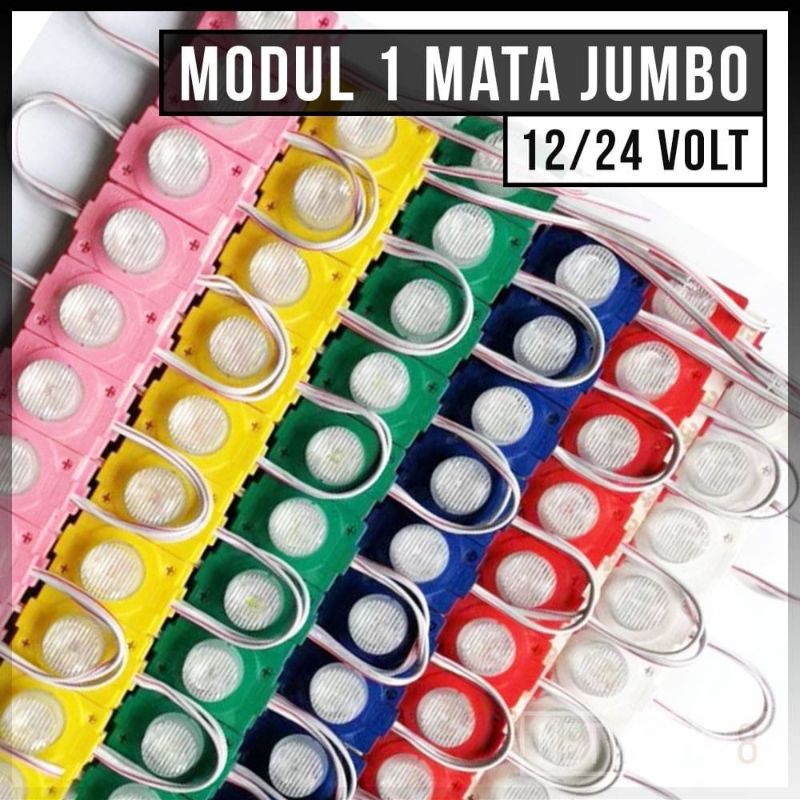LAMPU LED MODUL 1MATA 12VOLT dan 24VOLT 1.5 WATT WATERPROOF 1 MATA 12V