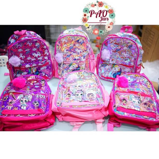 Tas ransel anak TK unicorn / tas anak hologram / tas sekolah TK LOL / tas anak hologram
