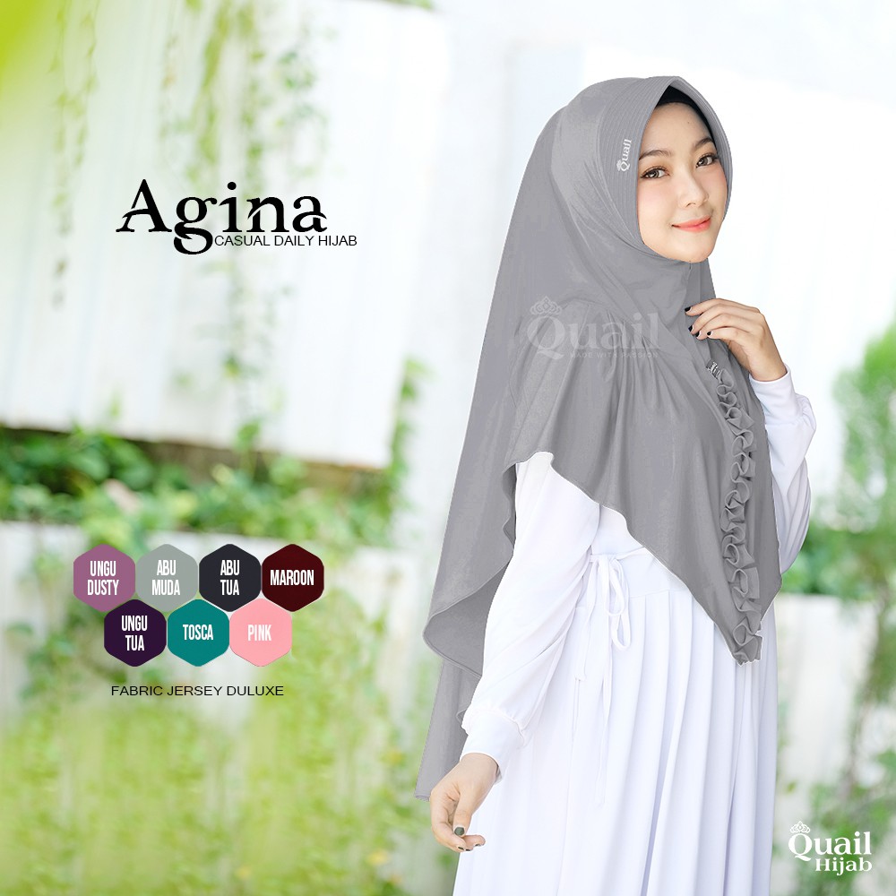 AGINA QUAIL HIJAB INSTAN | PREMIUM JILBAB ORI QUAIL