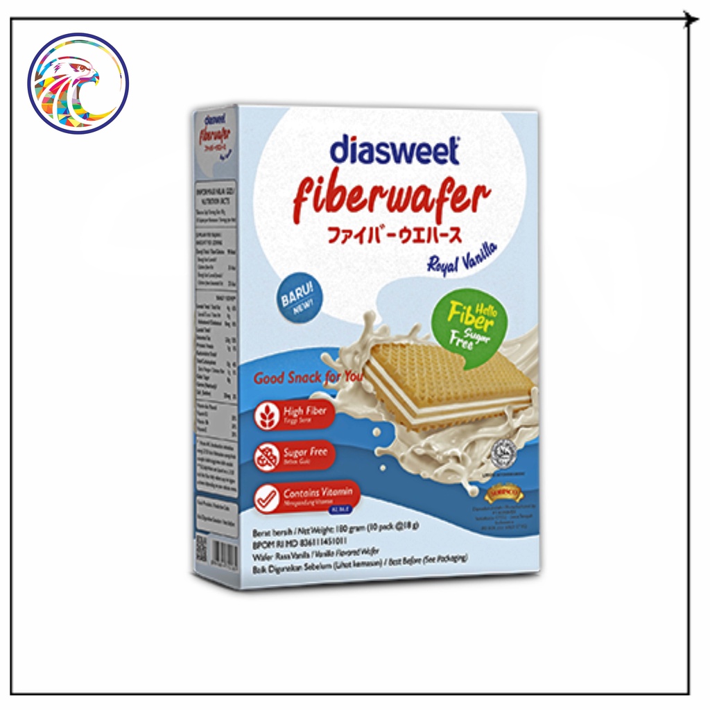 

DIASWEET LITEBITE WAFER HALAL SERAT TINGGI DIET BEBAS GULA DIABETES KONIMEX 180 GR