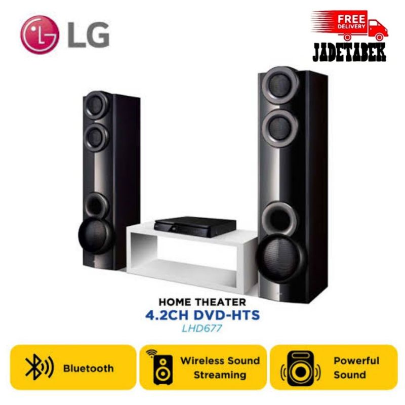 LG LHD677 DVD HOME THEATER SYSTEM SOUND TOWER LHD-677