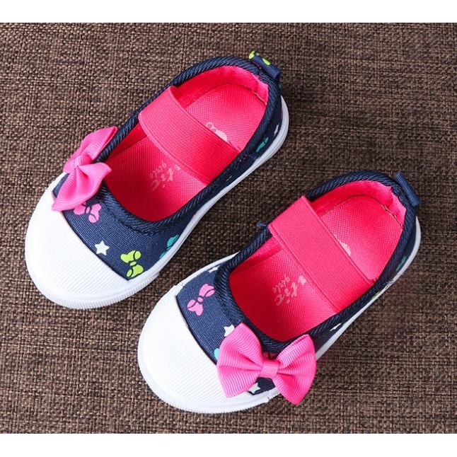 Casual Ribbon Navy Shoes (WR-09)