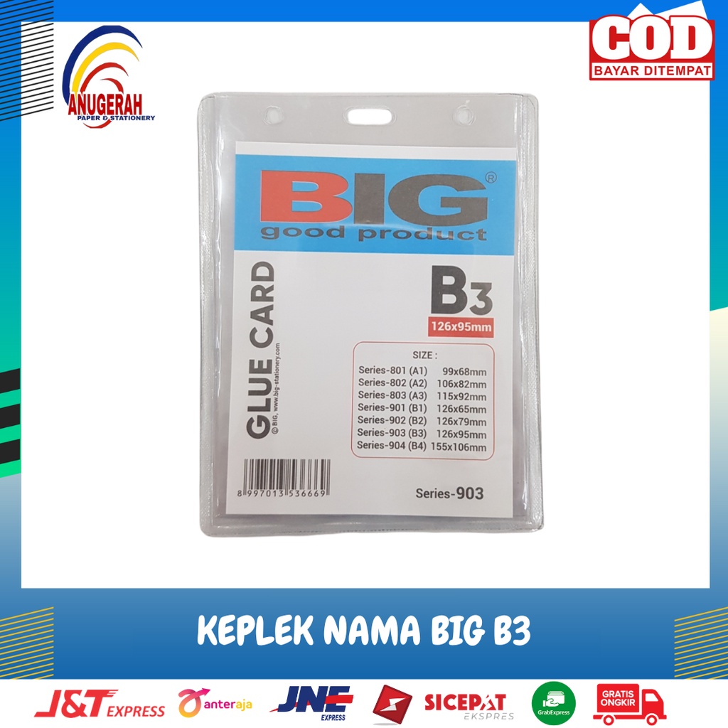 

KEPLEK NAMA / ID CARD BIG B3 BERDIRI (PCS)