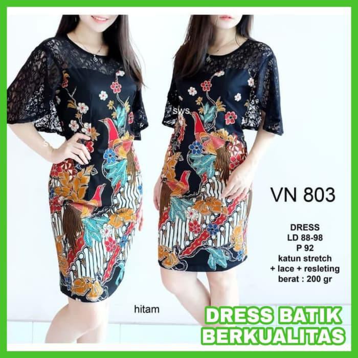 Sangat Murah Dress Batik Wanita Big Size Dress Batik Modern Jumbo Terbaru Virza