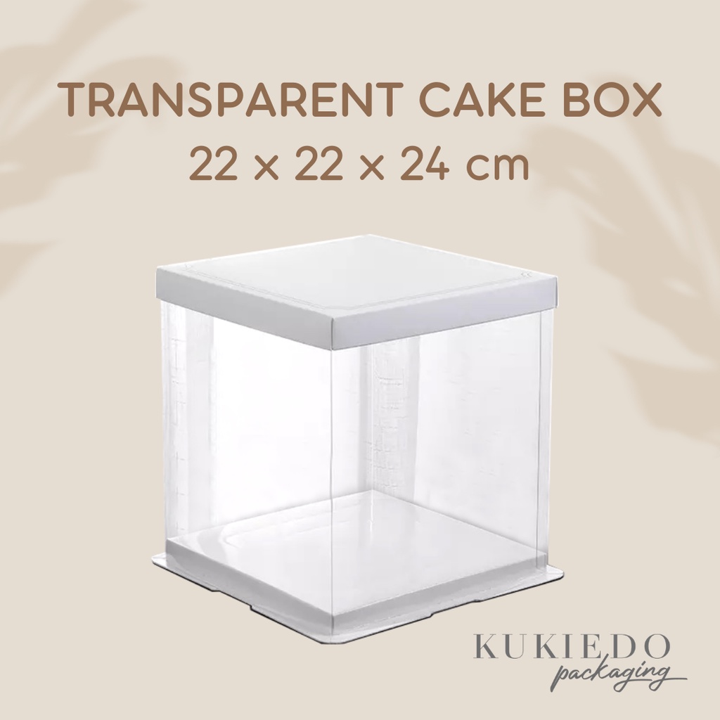 

Box Mika Polos 22 x 22 x 24 cm | Dus Kotak Transparent Putih | Packaging Kue Tart, Cake, Pudding, Lamaran, Nikahan, Serbaguna, Hampers, Snack, Souvenir