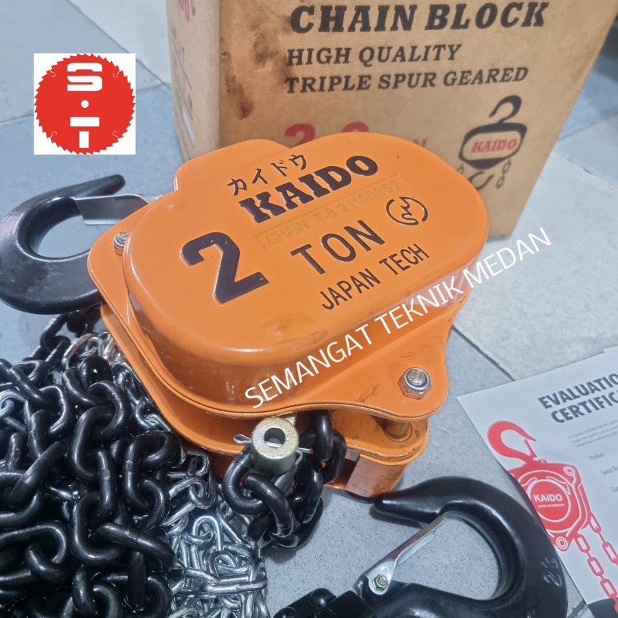 CHAIN BLOCK KEREKAN KATROL HOIST 2TON 2 TON 20 METER 20MTR KAIDO JAPAN