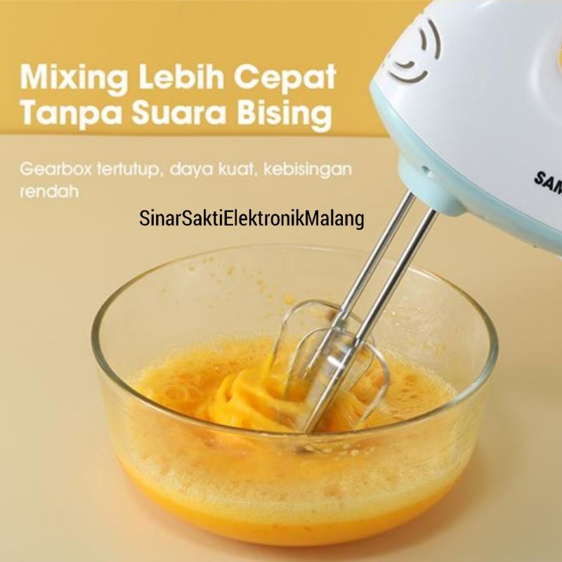 Samono Hand Mixer + Mangkok Pengaduk Telor Kue Murah Garansi Resmi