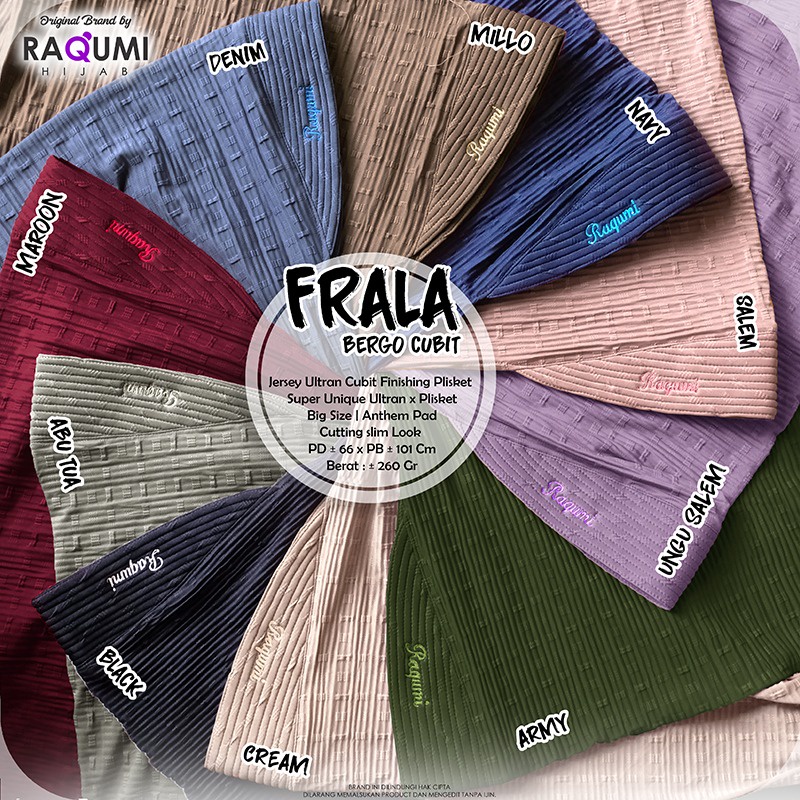 (NEW RESTOCK | HIJAB JERSEY | HIJAB PLISKET | HIJAB BERGO) || FRALA BERGO CUBIT by RAQUMI HIJAB-2