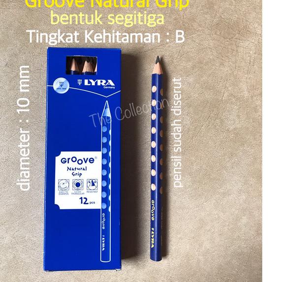 

ⅎ ATK0664LR 10mm BIG Type B Pensil Lyra Graphite Pencil Groove Segitiga ➴