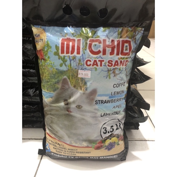 Pasir Kucing Mi Chio 3.5 Liter Gumpal Wangi