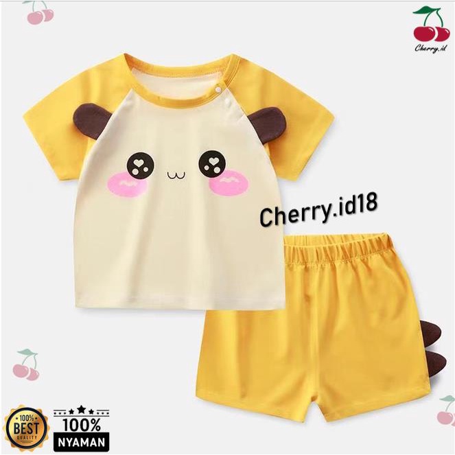 Cherry COD Setelan Baju Anak Motif 3D / Pakaian Anak / Baju Anak Laki Laki / Baju Anak Perempuan