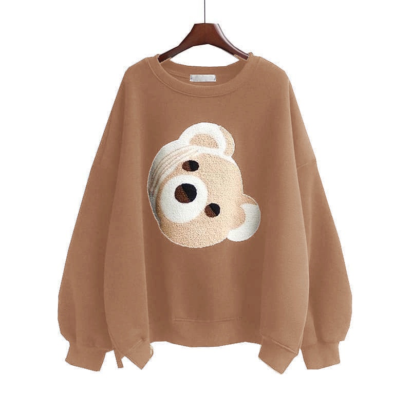 [CYC | COD] Outwear Bear Head Sweater | Fleece Hoodie Wanita Trendy Murah