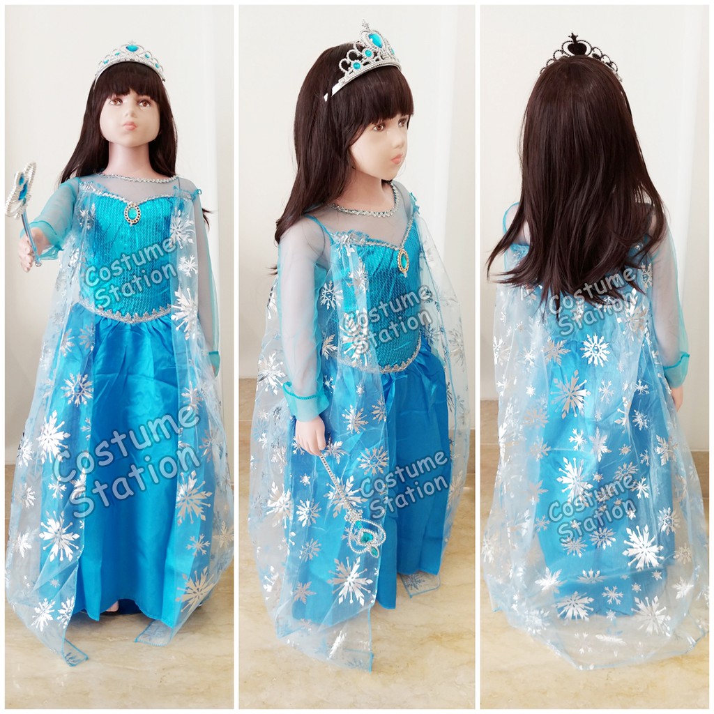 Kostum Elsa Frozen / Costume Disney Princess Elsa anak perempuan