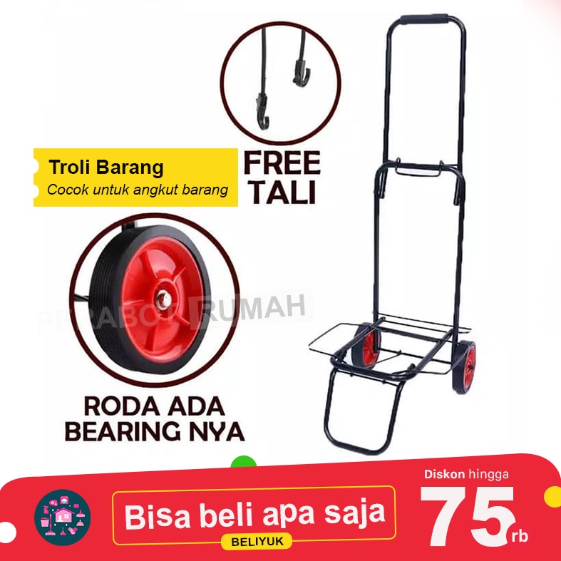 Rak Troly Trolley Trolly Troli Lipat Galon Air Aqua Gas Bag Barang Serbaguna