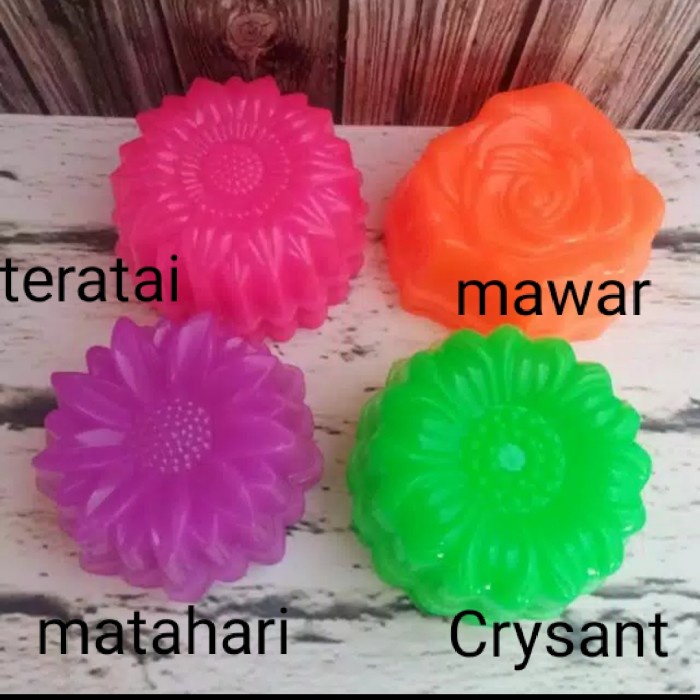 Cetakan Puding Mini Motif Bunga berbagai varian - mawar