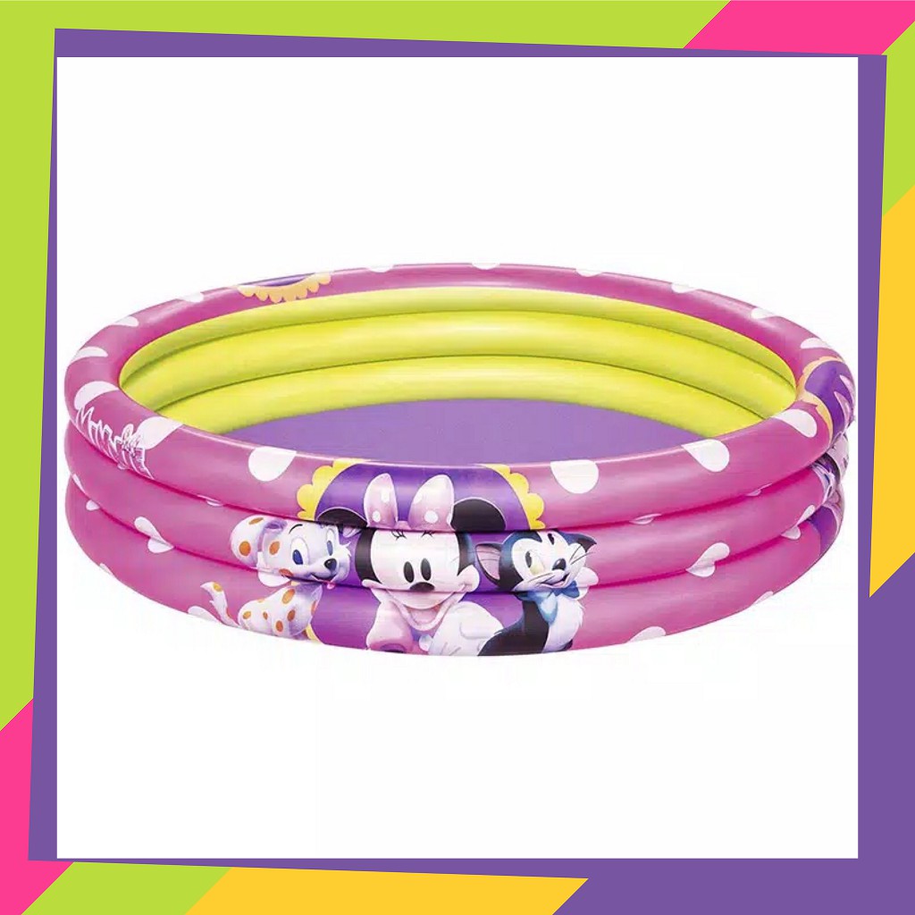 824 Bestway 91066 kolam renang 3 ring karakter mini mouse