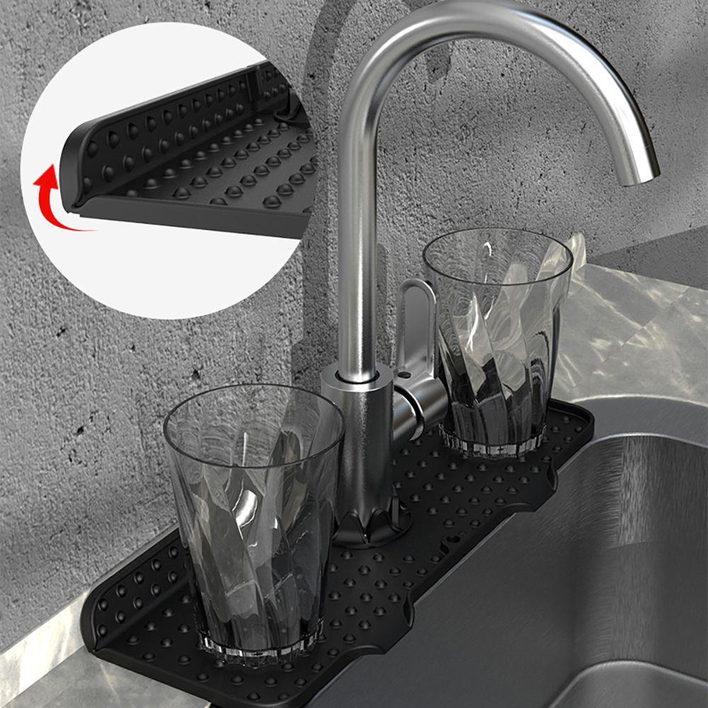 Populer Silicone Faucet Mat Baskom Kran Air Kamar Mandi Dapur Water Catcher Mat